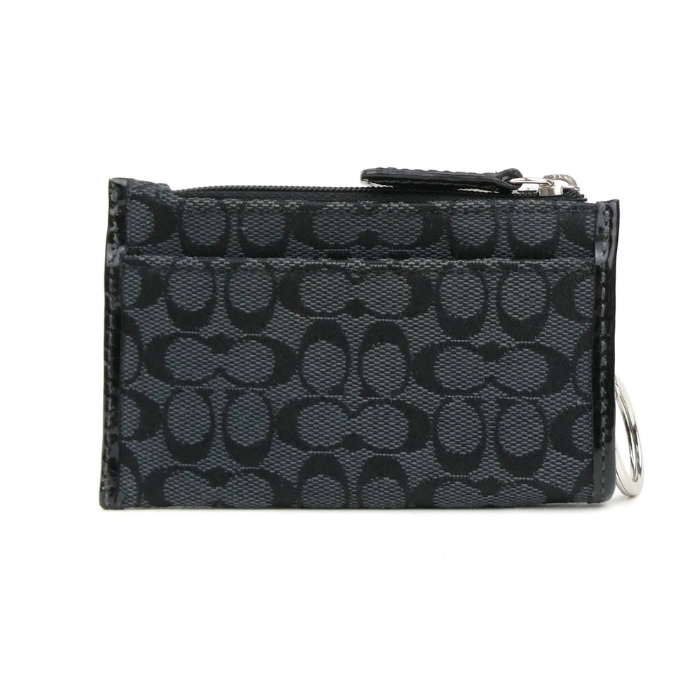 Coach Signature Black Mini C Skinny Card Case